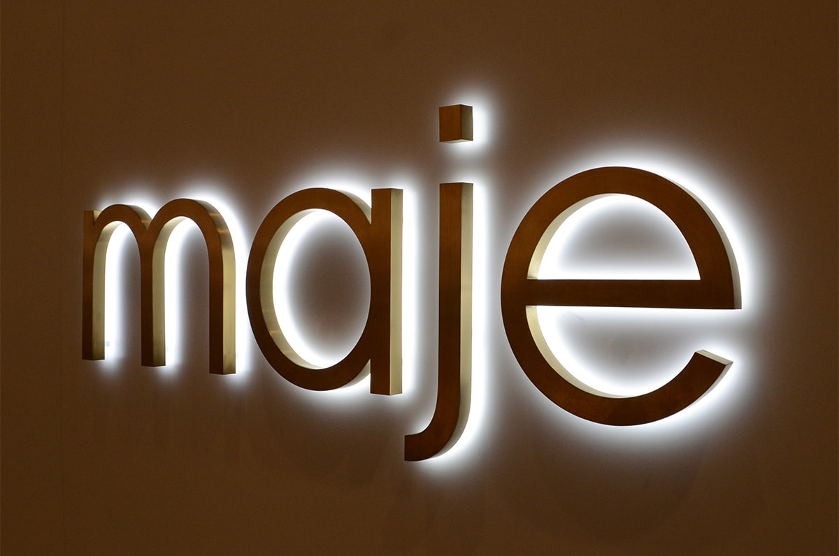 Custom LED backlit signs, 3D metal sign with perfect halo effect