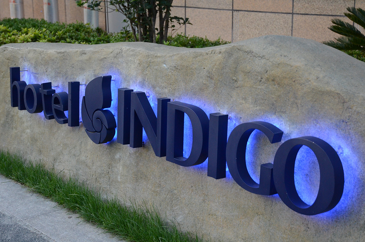 Custom backlit monument signs with letters and logo panels