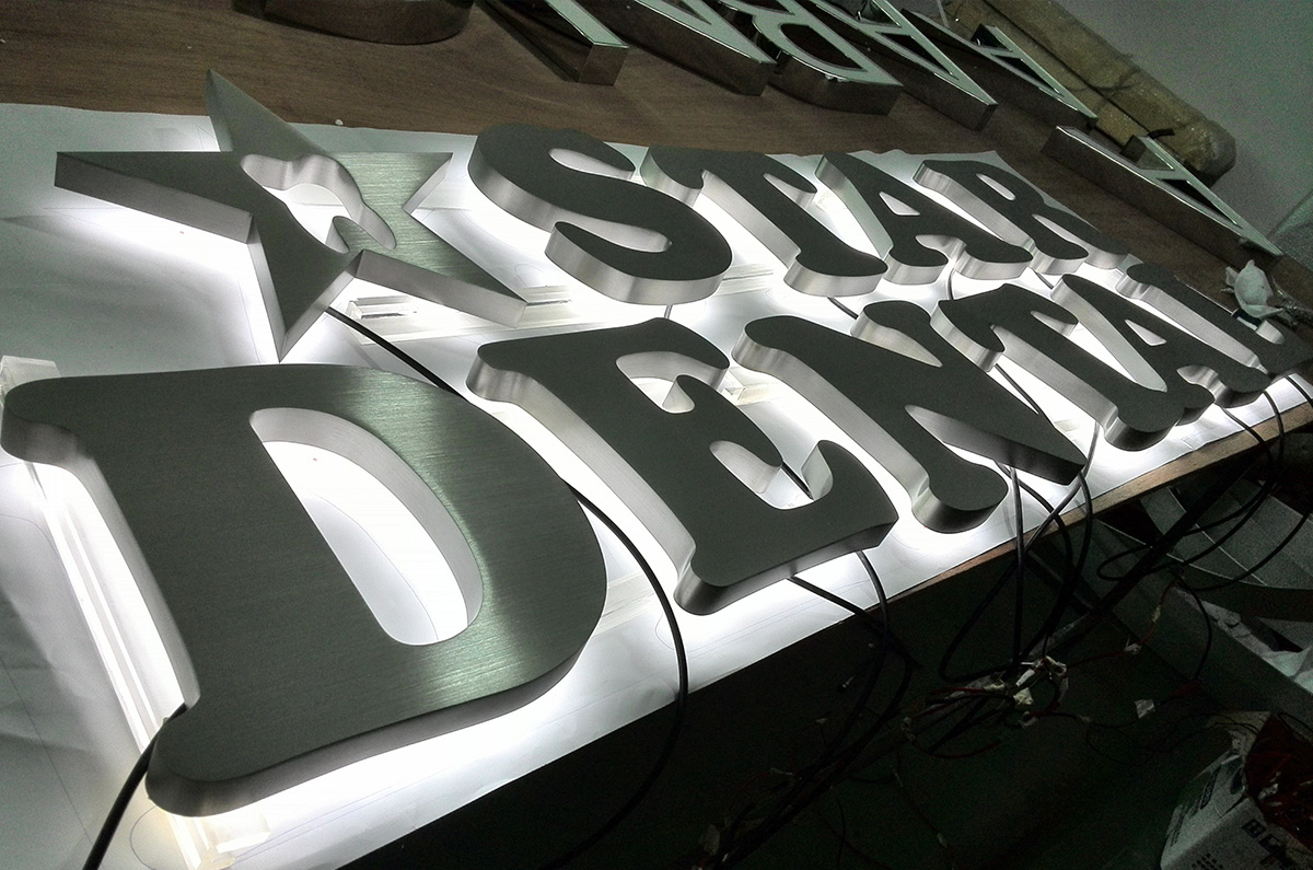 Backlit signs for dental offices
