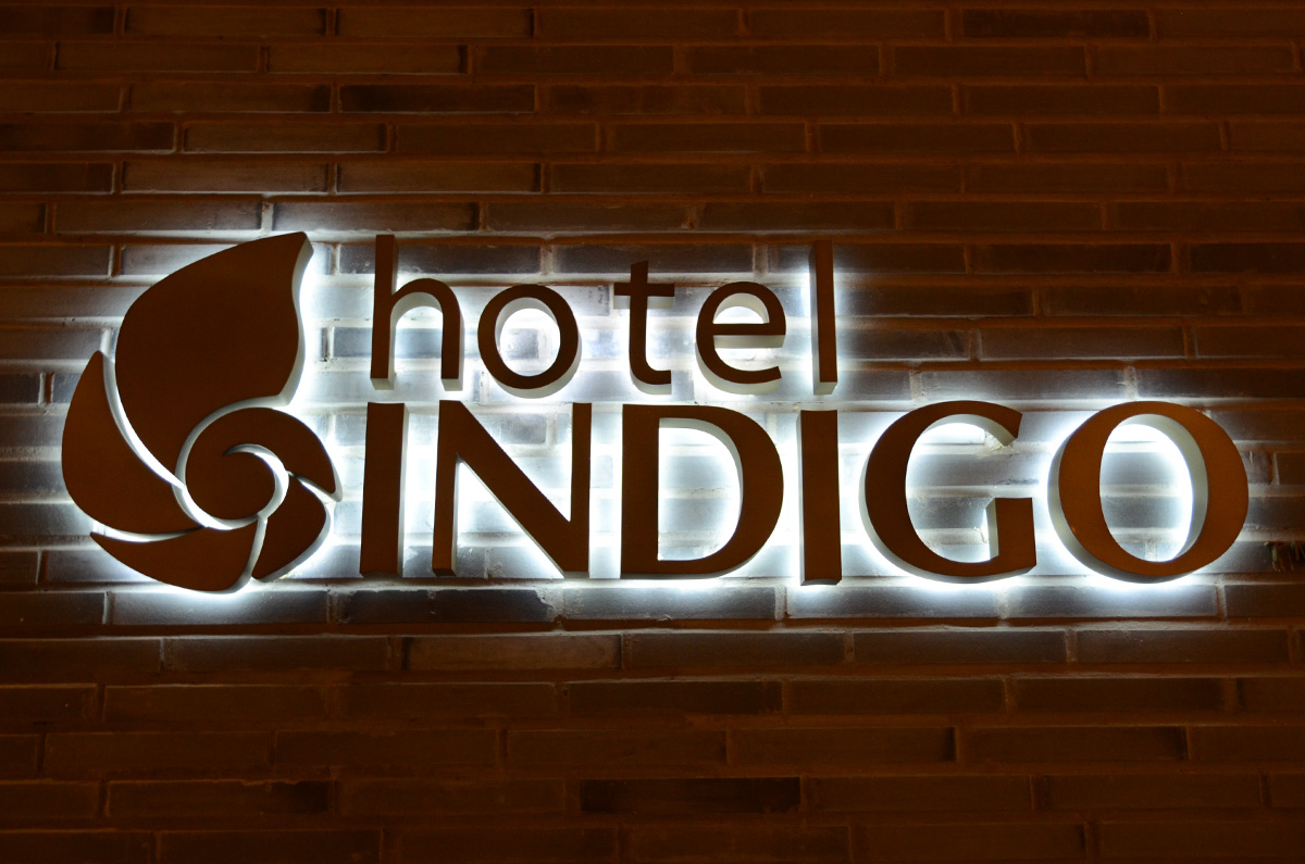 Backlit signs for hotels