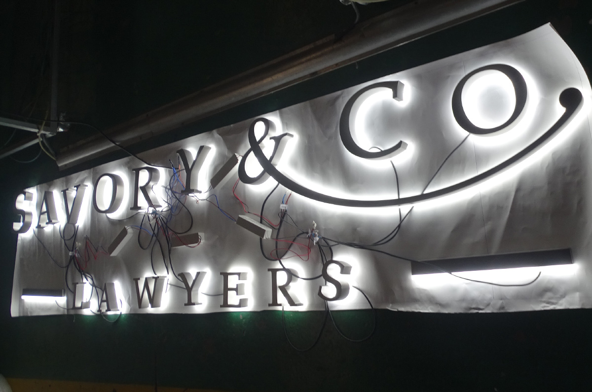 Backlit signs for law firms